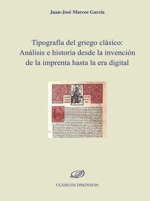 cover image of Tipografía del griego clásico